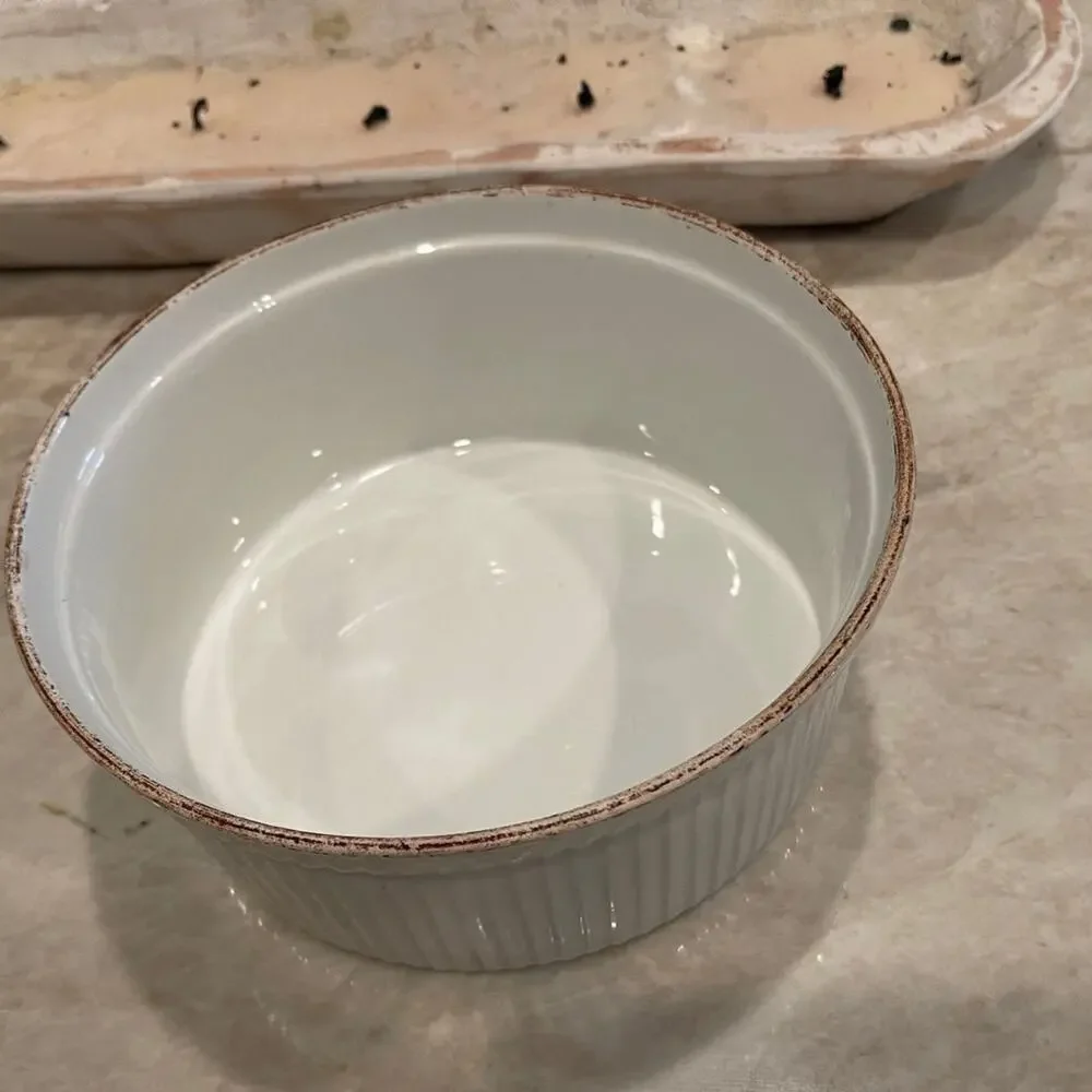 Apilco France Soufflé  baking dish 7-3/4”